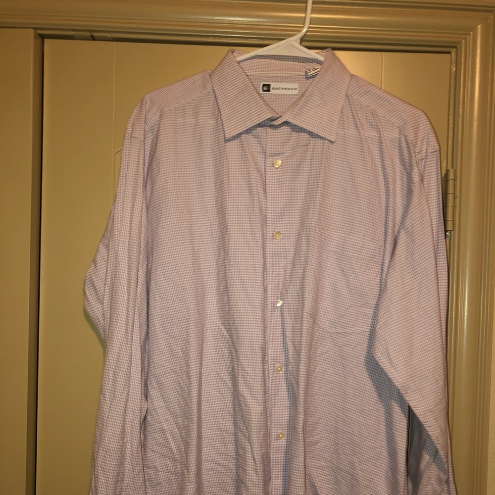 Pink and White button down shirt